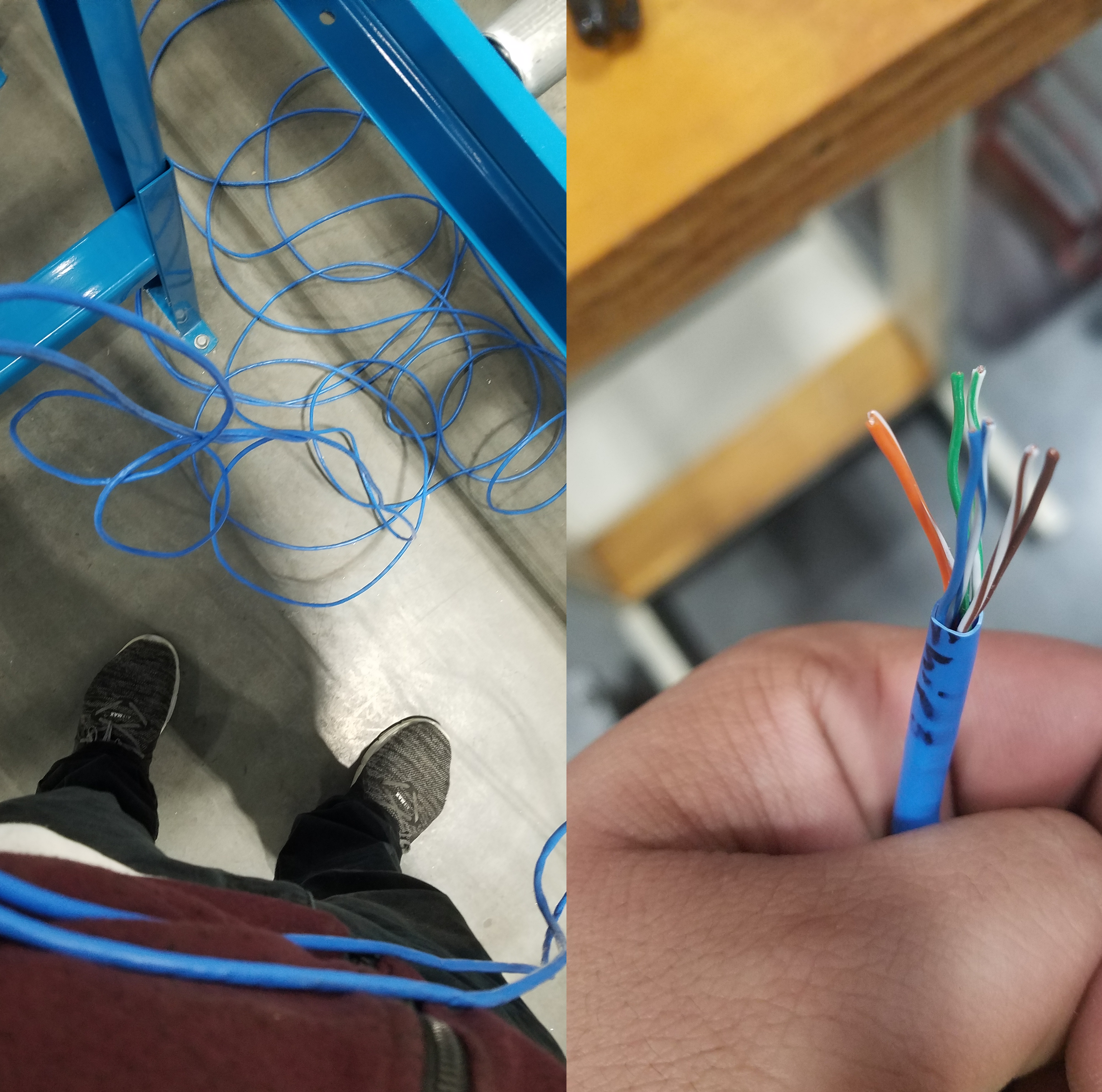 Running network cabling